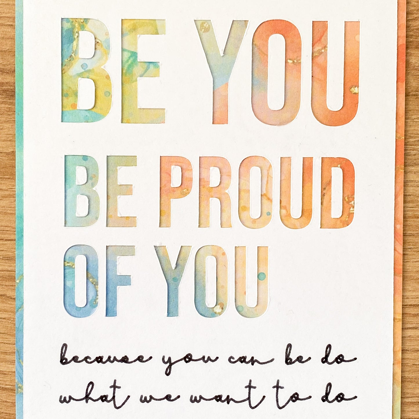 Carte Be You, be proud of you