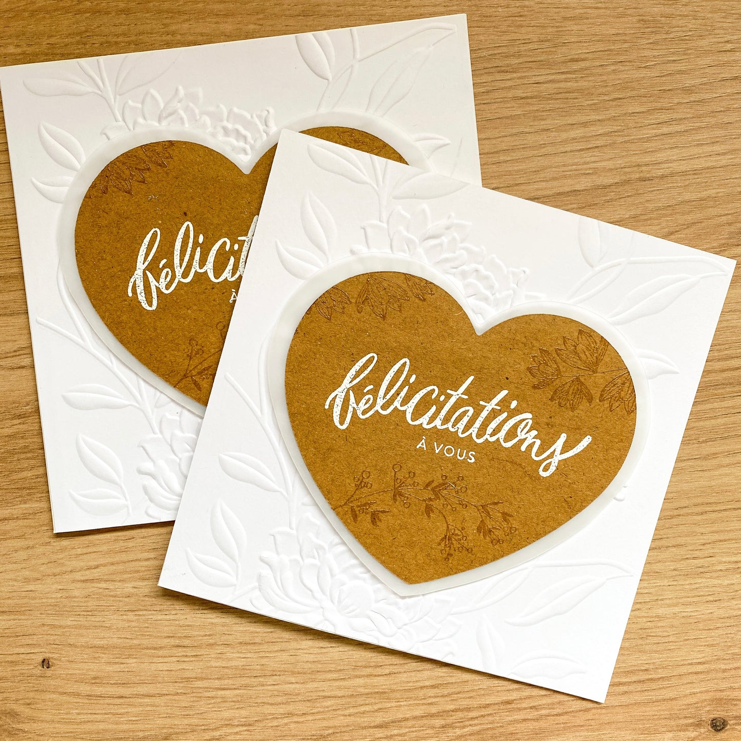 Carte mariage - Coeur blanc