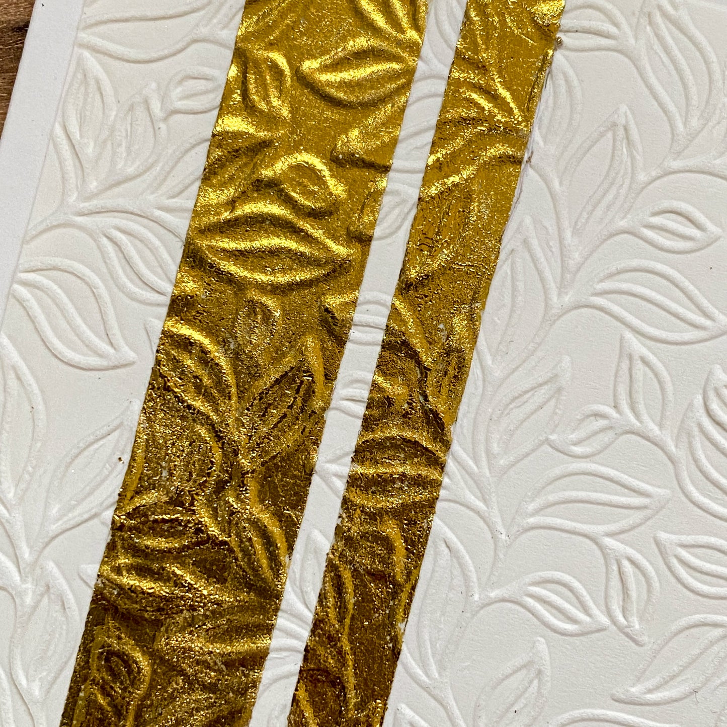 Carte mariage - Feuilles d'or