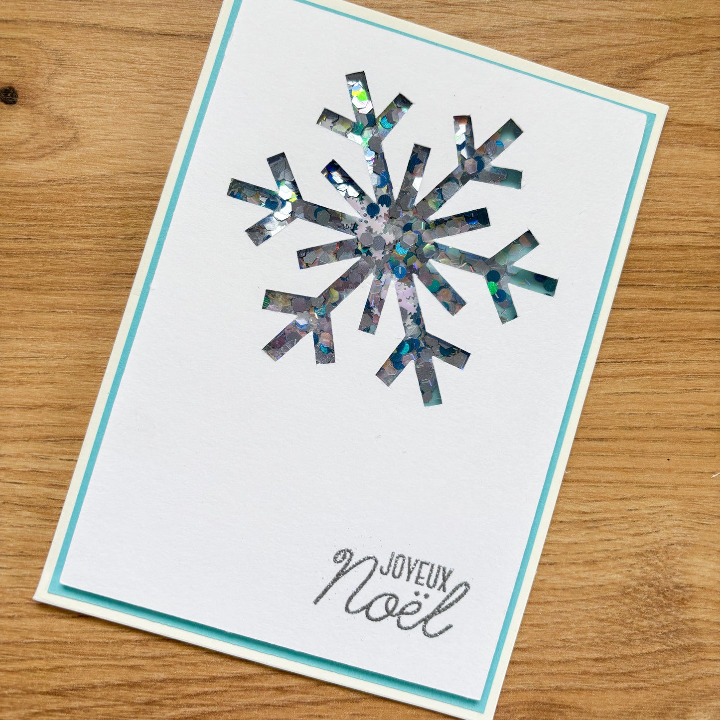 Carte de Noël - Flocon givré