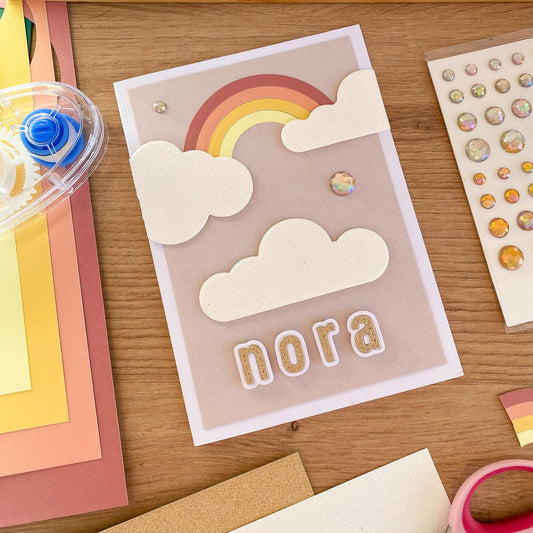 Carte de naissance arc-en ciel