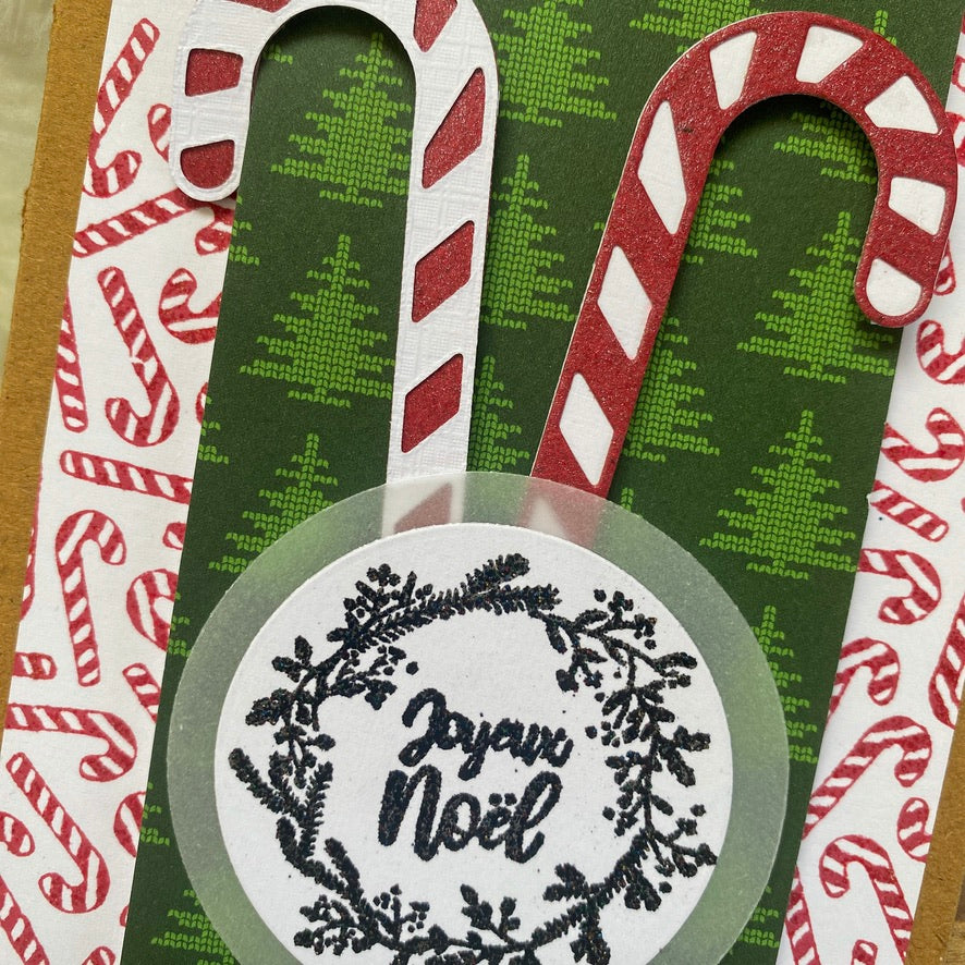 Carte de Noël - Cannes de sucre
