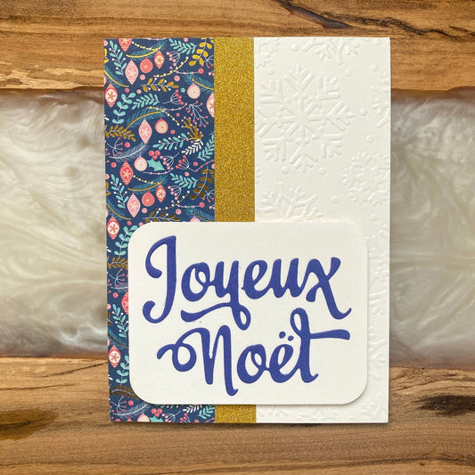 Carte de Noël - Noël en bleu