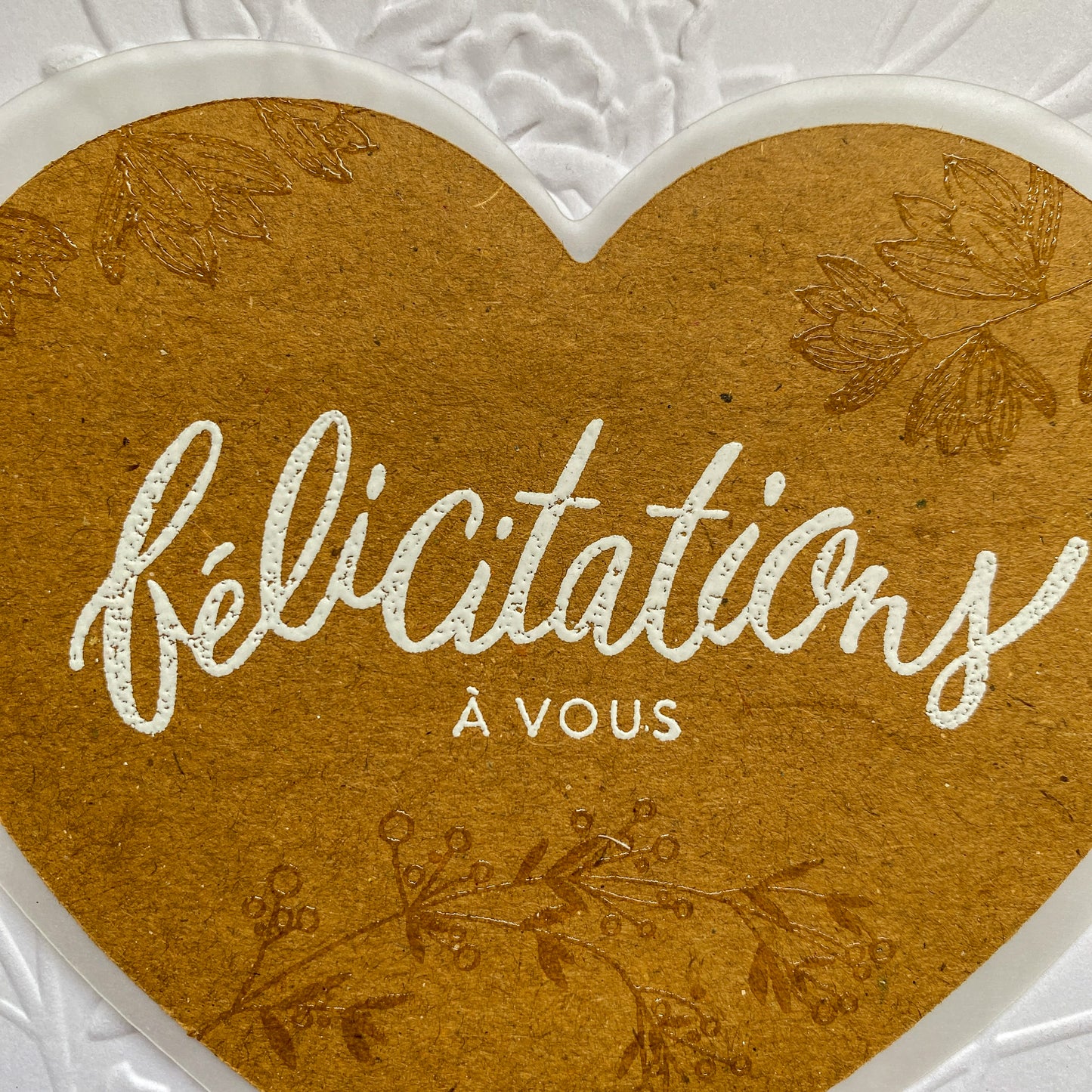 Carte mariage - Coeur blanc