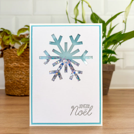 Carte de Noël - Flocon givré